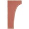 Ekena Millwork 1 3/4"W x 6"D x 12"H Clarksville Wood Vintage Decor Bracket, Salvage Red BKTWD02X06X12CVRD - alternate 3